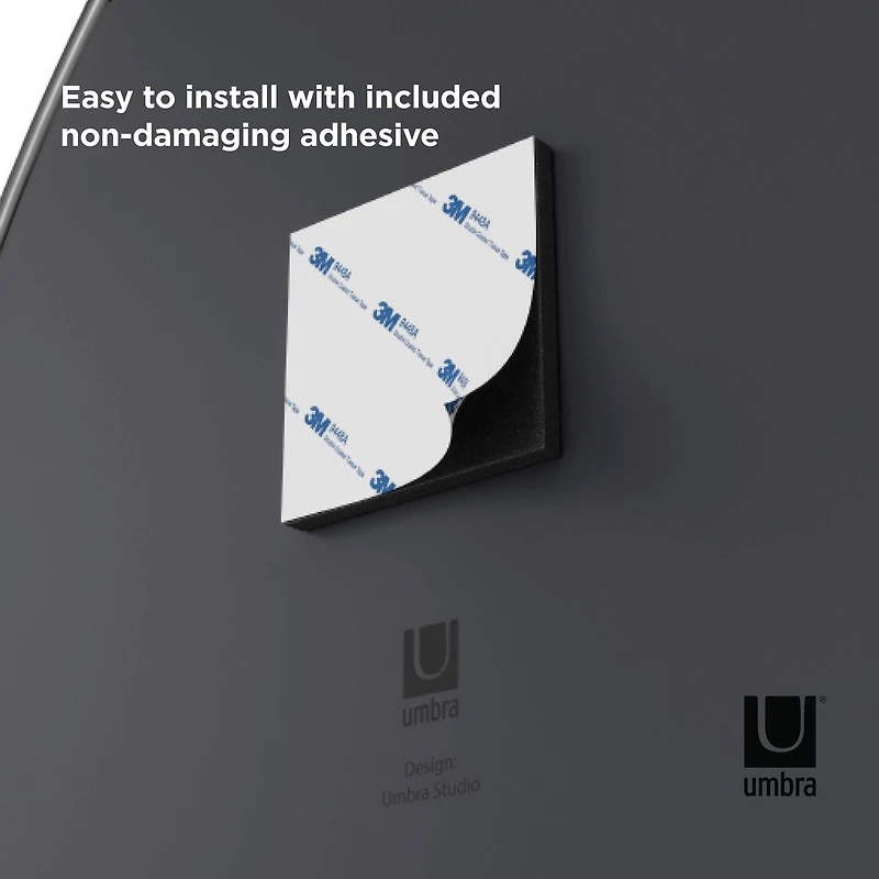 Umbra Titanium Hubba Pebble Mirror Set