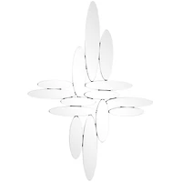 The Novogratz Silver Glass Frameless Wall Mirror 40" x 1" x 28"