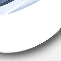 Designart Glittering Light Blue Pattern Modern Wall Clock