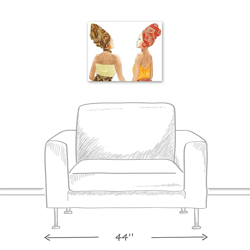 Women In Conversation 20" x 16" Canvas Wall Art