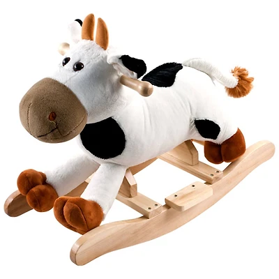 Toy Time Plush Ride-On Rocking Toy Cow