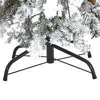 4ft. Pre-Lit Flocked Montana Down Swept Spruce Artificial Christmas Tree with Clear LED Lights