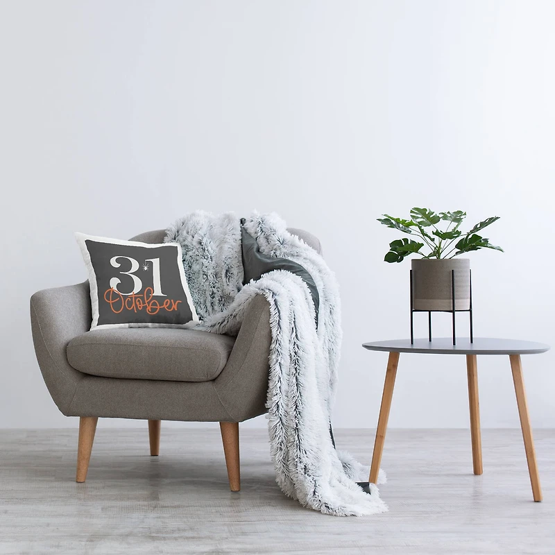 Stupell Industries 31 October Halloween Spider Throw Pillow