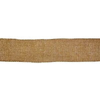 2.5" x 20ft. Gold Shimmer Wired Faux Linen Ribbon by Celebrate It®