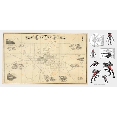 RoomMates Stranger Things Dry Erase Hawkins Map Peel & Stick Giant Wall Decals