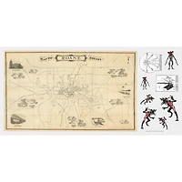 RoomMates Stranger Things Dry Erase Hawkins Map Peel & Stick Giant Wall Decals