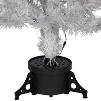 4ft. Pre-Lit Medium White Iridescent Fiber Optic Artificial Christmas Tree with Blue LED Lights