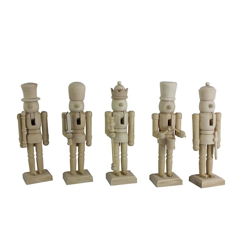 6" Classic 5 Piece DIY Pinewood Nutcracker Set by Make Market®
