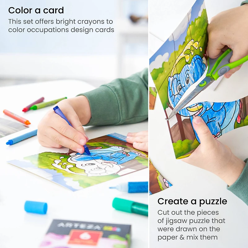 Arteza® Kids Safari Jigsaw Puzzle Set, 32 pcs