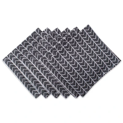 Black & White Herringbone Napkin, 6ct.
