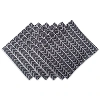 Black & White Herringbone Napkin, 6ct.