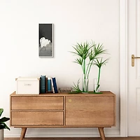 Stupell Industries Traditional Crane by Lake Japanese Inspired Bird,7" x 17"