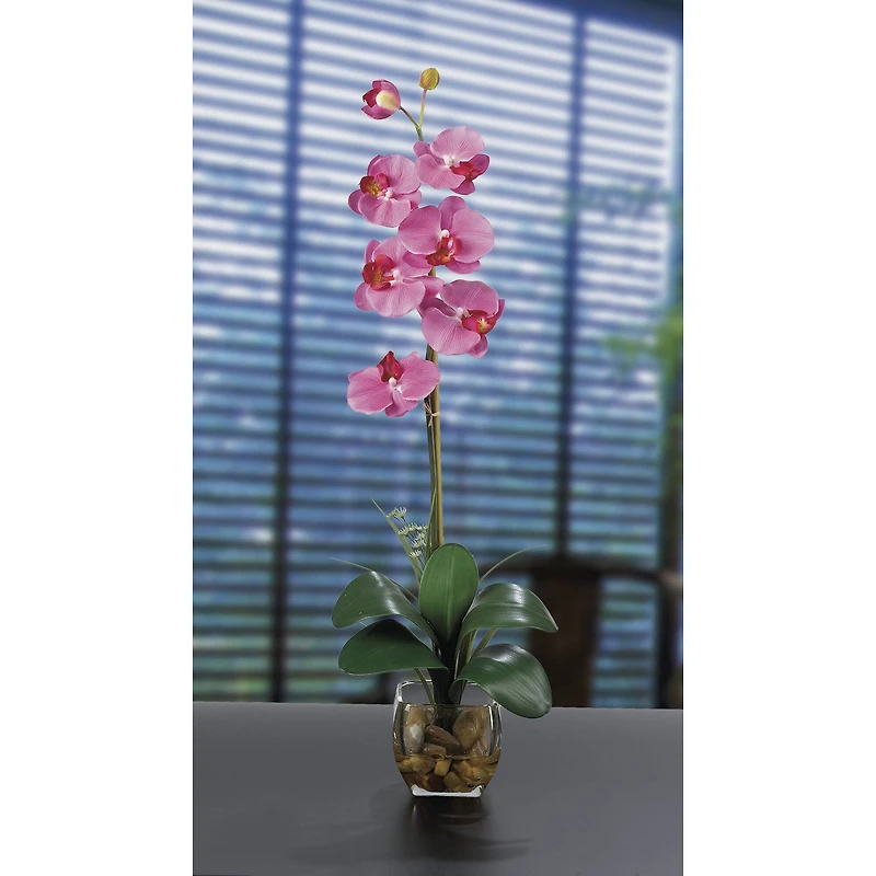 2.3ft. Dark Pink Orchid Arrangement with Vase