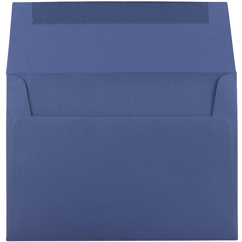 JAM Paper A10 Presidential Blue Recycled Invitation Envelopes