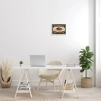 Stupell Industries Motorcycle Safety Matches Grey Tan Bike Rider in White Frame Wall Art