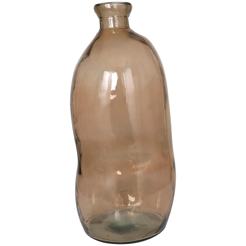 29" Brown Spanish Bottle Glass Vase