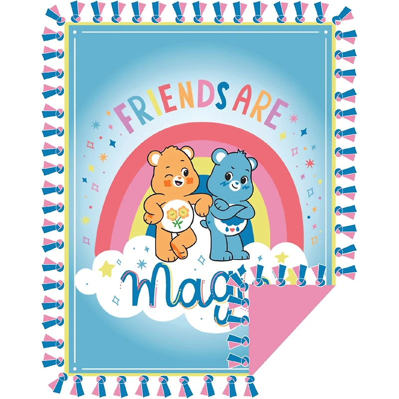 Care Bears™ 43" x 55" Friends Are Magic No Sew Fleece Throw Kit