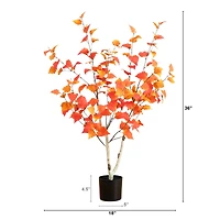 3ft. Autumn Birch Artificial Fall Tree