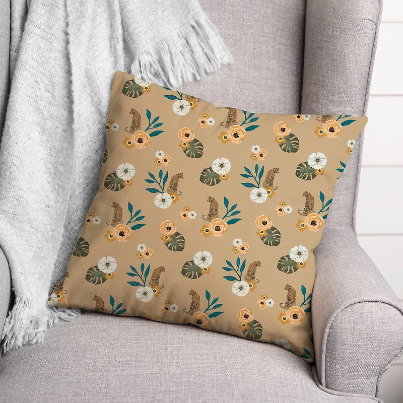 Tropical Jag Throw Pillow