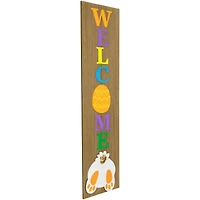 3.25ft. Welcome Wooden Easter Bunny Porch Board Sign