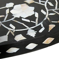 30" Gold Aluminum & Wood Eclectic Coffee Table