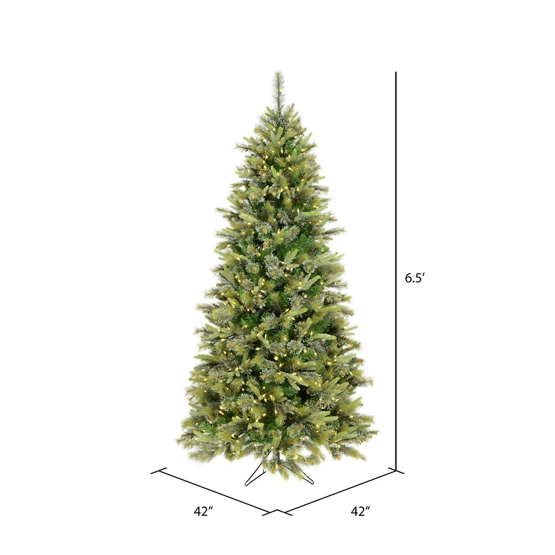 6.5ft.Pre-Lit Cashmere Slim Artificial Christmas Tree, Warm White Dura-Lit® LED Lights