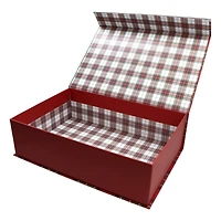 Medium Plaid Merry Christmas Decorative Box by Ashland®