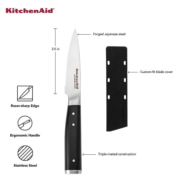 KitchenAid Gourmet 3.5" Serrated Parer with Sheath
