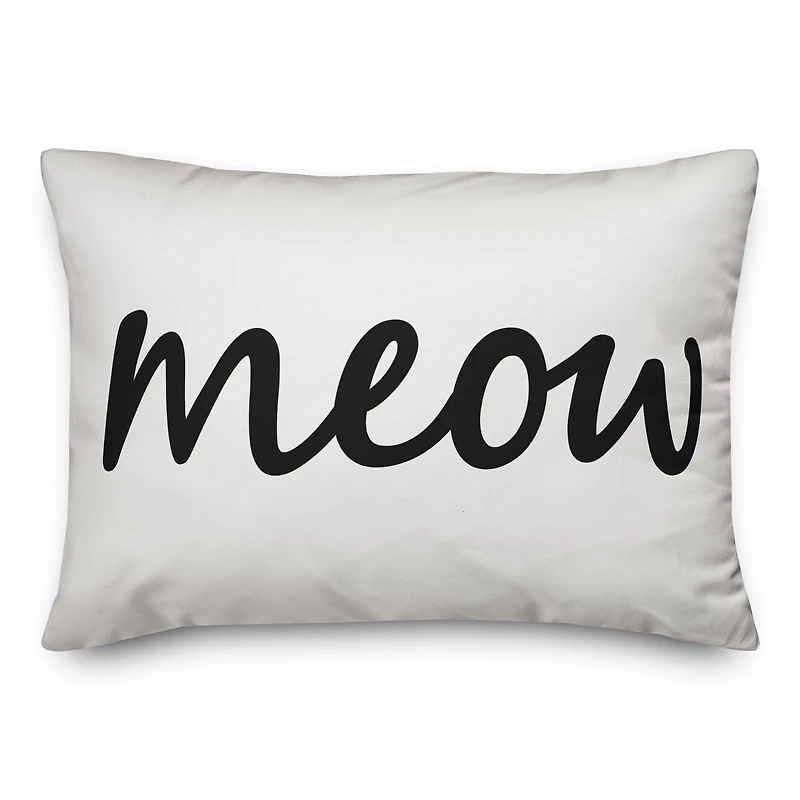 Meow Heart Throw Pillow