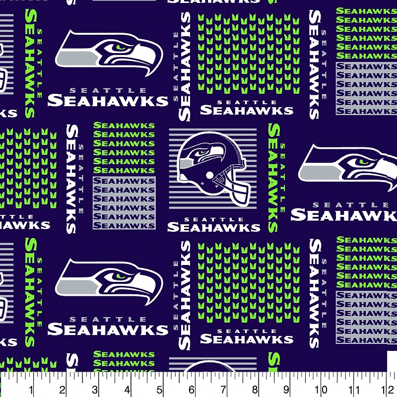 NFL Seattle Seahawks Block Cotton Fabric
