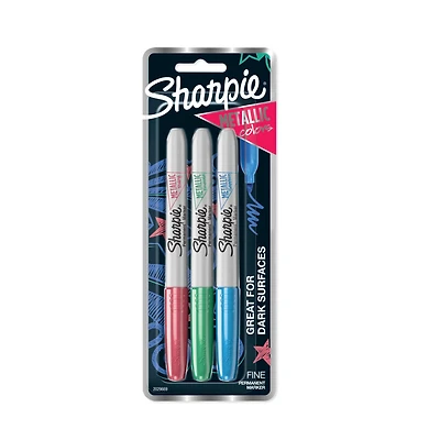 Sharpie® Metallic Fine 3 Color Permanent Marker Set