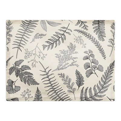 Gray Botanical Cotton Twill Placemat