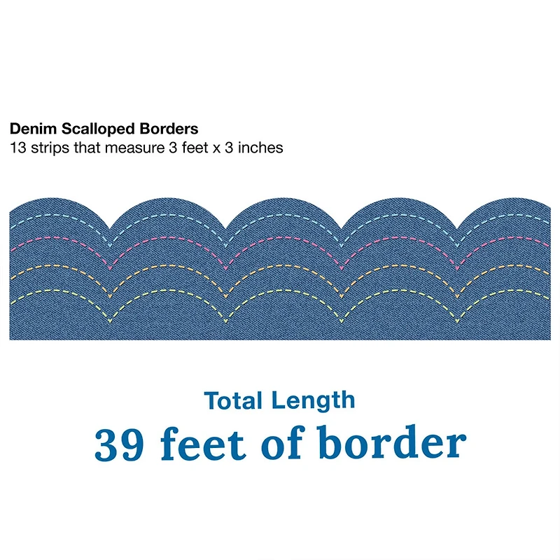 Carson Dellosa® Cool Denim Scalloped Borders Sets, 6ct.