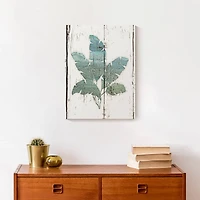 Leaves On Pallet 12" x 16" Canvas Wall Art