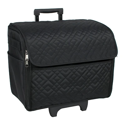 Everything Mary Black Rolling Sewing Machine Tote