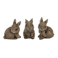 Mini Garden Bunny Rabbit Figurines Set