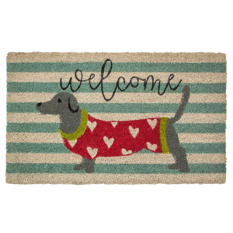Natural Coir Dachshund Welcome Doormat