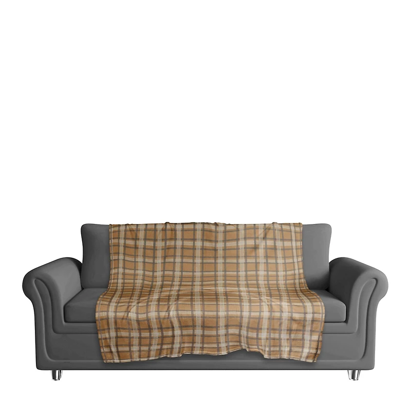 Plaid Coral Fleece Blanket