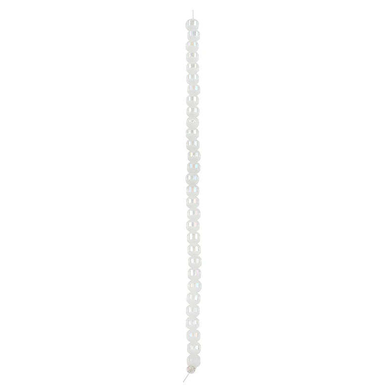White Glass Round Beads, 6mm by Bead Landing™