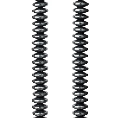 12 Pack: Rondelle Hematite Stone Beads, 8mm by Bead Landing™