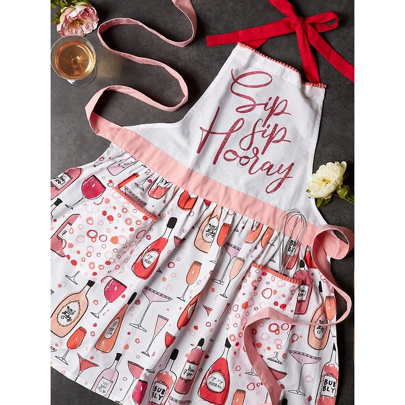 DII® Pop Fizz Home Collection Sip Sip Hooray Apron