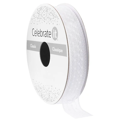 5/8" x 7yd. White Lace Ribbon by Celebrate It™ Classic