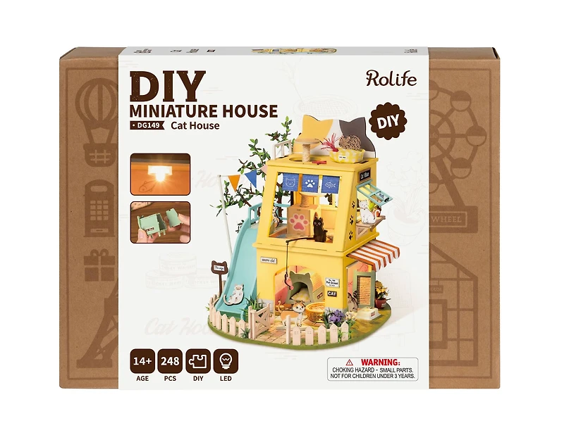 Rolife® Cat House DIY Miniature House Kit