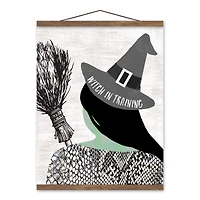 Snakeskin Witch Teak Hanging Canvas Wall Art