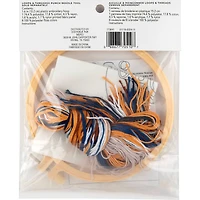 6" Croissant Punch Needle Kit with Hoop by Loops & Threads®