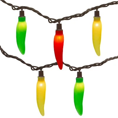 35ct. Vibrantly Colored Chili Pepper String Light Set
