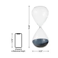 Glitzhome® 15" Oversized Double-Layered Hourglass With Blue Sand
