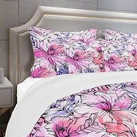 Designart 'Floral Pattern' Modern & Contemporary Bedding Set
