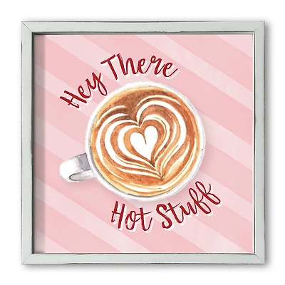Hey There Hot Stuff White Framed Print