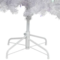 7.5ft. Pre-Lit White Winston Pine Pencil Artificial Christmas Tree, Multi LED Lights